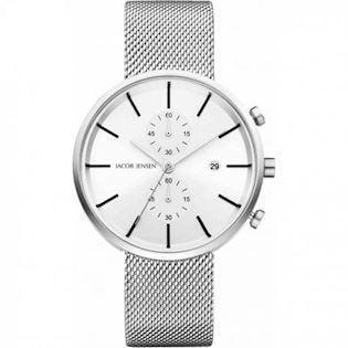 Linear mat rustfri stål Seiko quartz med chrono Herre ur fra Jacob Jensen, JJ625
